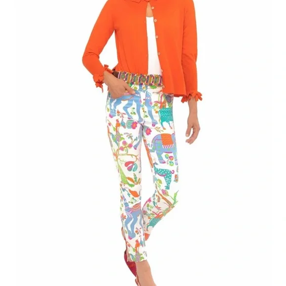 Gretchen Scott Breakfast at Tiffany’s Burnt Orange Bow Cardigan - Picture 4 of 5